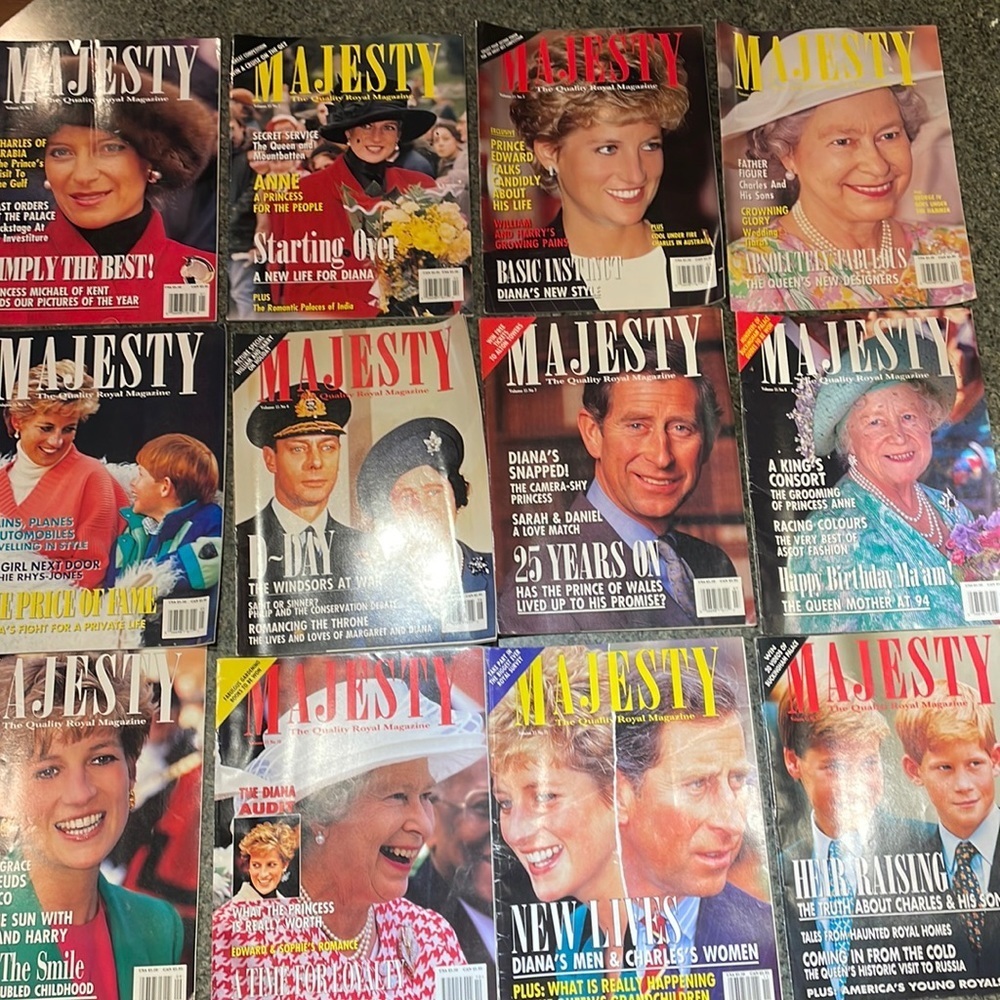 Majesty Magazine 1994 volume 15 numbers 1 - 12 Royal Family Queen King Princess